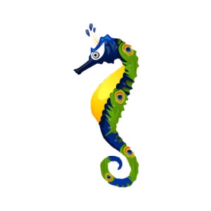 Blue Peacock Seahorse